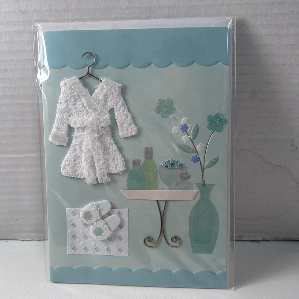Elegant Blue and White Spa-Themed Card - all occasions